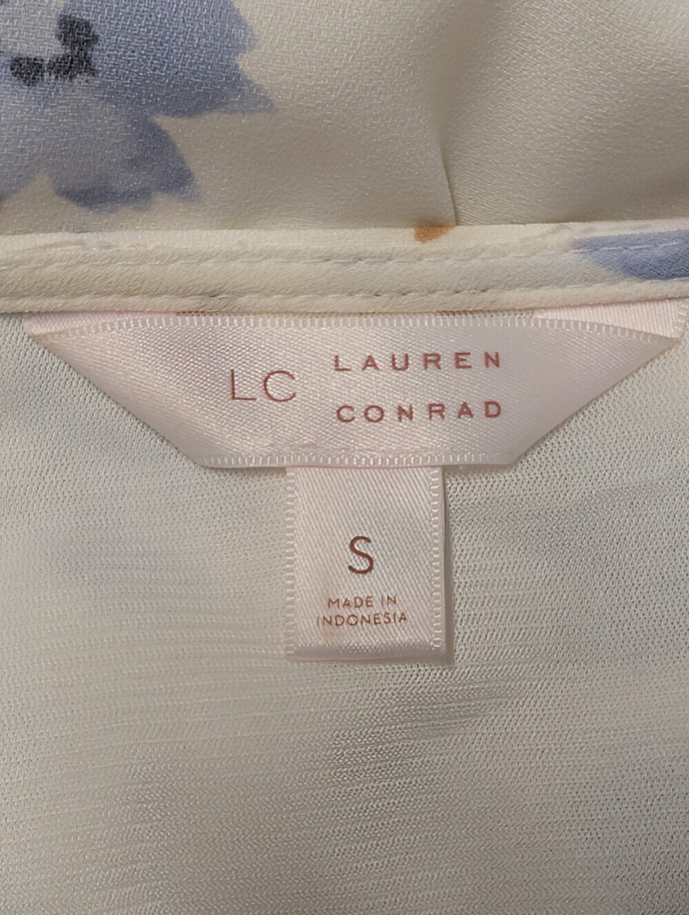 Lauren Conrad Floral Wrap Dress Size S Ruffle Hem Flutter Sleeve Tie Waist Mini - Picture 7 of 8